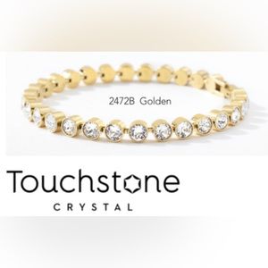 Touchstone Crystal by Swarovski MInI ice bracelet BNIB golden with white crystal